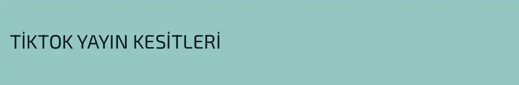 TİKTOK YAYIN KESİTLERİ